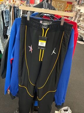 Jordan NBA All-Star Warm-Up Pants Black Mens SZ S Break A Way $100 Retail NWT